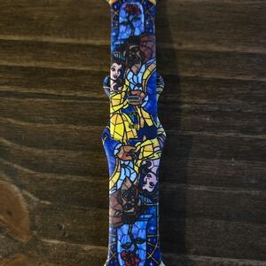 Apple Watch Band with Blue and Yellow Design